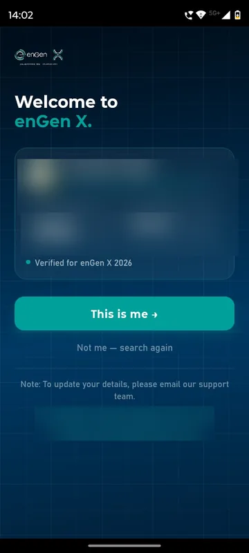 This is me card with a verified stamp and a This is me button, personal details blurred