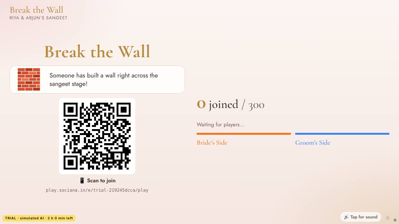 Brick Blast: the demo's opening screen